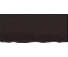 Vonios stalviršis, tamsiai rudas, 120x50x(2-6)cm, mediena