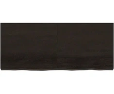 Vonios stalviršis, tamsiai rudas, 140x60x(2-6)cm, mediena