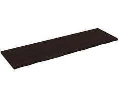 Vonios stalviršis, tamsiai rudas, 200x60x(2-4)cm, mediena