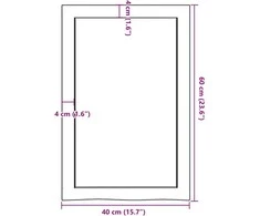 Vonios stalviršis, tamsiai rudas, 40x60x(2-4) cm, mediena