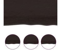 Vonios stalviršis, tamsiai rudas, 80x60x(2-6)cm, mediena