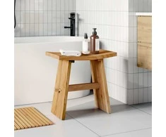 Vonios taburetė Ruda 50 x 29,5 x 50,5 cm Kieto teka medžio