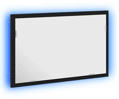Vonios veidrodis su LED lemputėmis, juodo ąžuolo spalvos, 60x8,5x37 cm