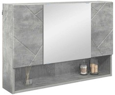 Veidrodžio spinta Betono pilka 80 x 17 x 55 cm Apdirbta mediena