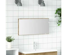 Veidrodis su LED juostelių žibintais artisano ąžuolo 80 x 37 cm
