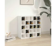 Vyno spintelė, balta, 56x25x56 cm, pušies masyvas