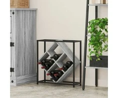 Vyno stovas Pilkas Sonoma 51 x 18 x 52,5 cm Apdirbta mediena