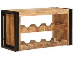 Vyno stovas Ruda 80 x 45 x 33 cm Kietas Rupus Mangų Medis