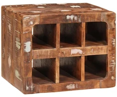 Vyno stovas Ruda 44 x 30 x 35 cm Kietas atkurtas medis