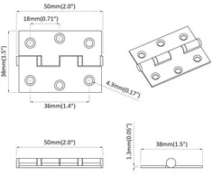 Vyrius 720 vnt. Sidabrinė 50 x 38 x 1,3 mm Plienas