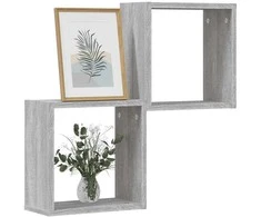 Wall Cube lentynos 2 vnt Pilka Sonoma 30x15x30 cm