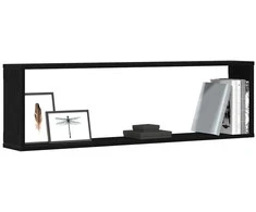 Wall Cube lentynos 4 vnt Juodas ąžuolas 100x15x30 cm
