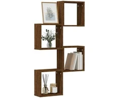 Wall Cube Lentynos 4 vnt Rudas ąžuolas 30x15x30 cm