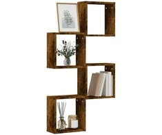 Wall Cube lentynos 4 vnt Rūkytas ąžuolas 30x15x30 cm