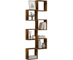 Wall Cube lentynos 6 vnt Rūkytas ąžuolas 30x15x30 cm