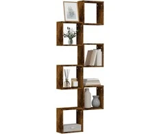 Wall Cube lentynos 6 vnt Rūkytas ąžuolas 30x15x30 cm