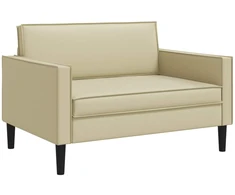 XXL fotelis Kreminė Dirbtinė oda