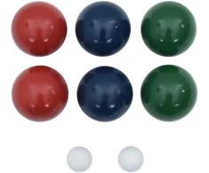 Žaidimo Bocce rinkinys su krepšiu, 8 dalių, pušies masyvas