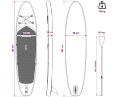 Inflatable Stand Up Paddle Board SCYLLA 335 x 76 x 15 cm Mėlyna
