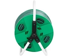 Žarnos ritė su tvirtinimo detalėmis, žalia, 0,5", 50m, PVC