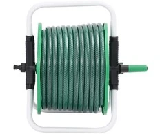 Žarnos ritė su tvirtinimo detalėmis, žalia, 0,5", 30m, PVC