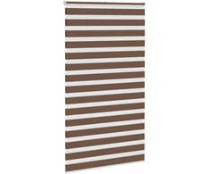 Zebrinės žaliuzės, rudos, 135x230 cm, audinys, plotis 130,9 cm, poliesteris