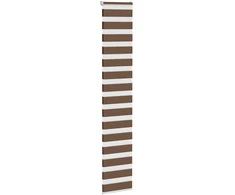 Zebrinės žaliuzės, rudos, 45x230 cm, audinys, plotis 40,9 cm, poliesteris