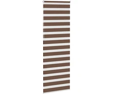 Zebrinės žaliuzės, rudos, 85x230 cm, audinys, plotis 80,9 cm, poliesteris