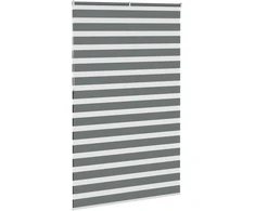 Zebrinės žaliuzės, tamsiai pilkos, 145x230 cm, audinys, plotis 140,9 cm, poliesteris