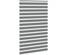 Zebrinės žaliuzės, tamsiai pilkos, 145x230 cm, audinys, plotis 140,9 cm, poliesteris