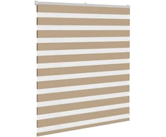 Zebro žaliuzė, smėlio rudos spalvos, 125x100 cm, audinys, plotis 120,9 cm, poliesteris