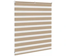 Zebro žaliuzė, smėlio rudos spalvos, 130x100 cm, audinys, plotis 125,9 cm, poliesteris