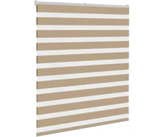Zebro žaliuzė, smėlio rudos spalvos, 130x100 cm, audinys, plotis 125,9 cm, poliesteris