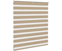 Zebro žaliuzė, smėlio rudos spalvos, 135x100 cm, audinys, plotis 130,9 cm, poliesteris