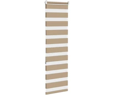 Zebro žaliuzė, smėlio rudos spalvos, 45x150 cm, audinys, plotis 40,9 cm, poliesteris