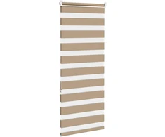 Zebro žaliuzė, smėlio rudos spalvos, 55x150 cm, audinys, plotis 50,9 cm, poliesteris