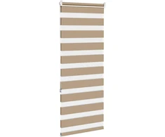 Zebro žaliuzė, smėlio rudos spalvos, 65x150 cm, audinys, plotis 60,9 cm, poliesteris