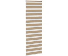 Zebro žaliuzė, smėlio rudos spalvos, 80x230 cm, audinys, plotis 75,9 cm, poliesteris