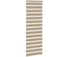 Zebro žaliuzė, smėlio rudos spalvos, 90x200 cm, audinys, plotis 85,9 cm, poliesteris