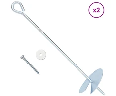 Žemės inkaras 10 pcs Sidabrinė Ø10 x 40 cm Cinkuotas metalas