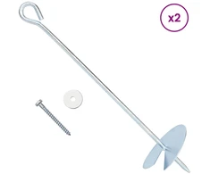 Žemės inkaras 6 pcs Sidabrinė Ø10 x 40 cm Cinkuotas metalas