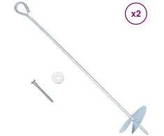 Žemės inkaras 6 pcs Sidabrinė Ø10 x 50 cm Cinkuotas metalas