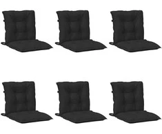 Žemintaško kėdžių pagalvėlės rinkinys 6 pcs Melanas Juodas