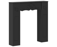 Židinio rėmas Juoda 102 x 20 x 102 cm Apdirbta mediena