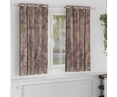 Aksominio tipo užuolaidos 2 pcs Kapučino 175 x 140 cm Aksomas