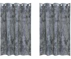 Aksominio tipo užuolaidos 2 pcs Sidabrinė Pilka 175 x 140 cm