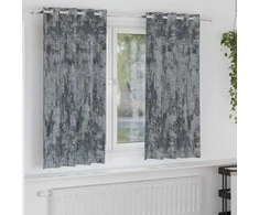 Aksominio tipo užuolaidos 2 pcs Sidabrinė Pilka 175 x 140 cm
