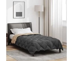 Žiemos antklodė Antracito ir taupe 135 x 220 cm Mikropluoštas