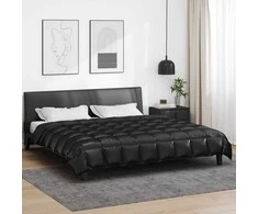 Žiemos antklodė Juoda 240 x 260 cm Satin ir mikropluoštas