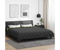 Žiemos antklodė Žalia ir antracito 220 x 260 cm Mikropluoštas